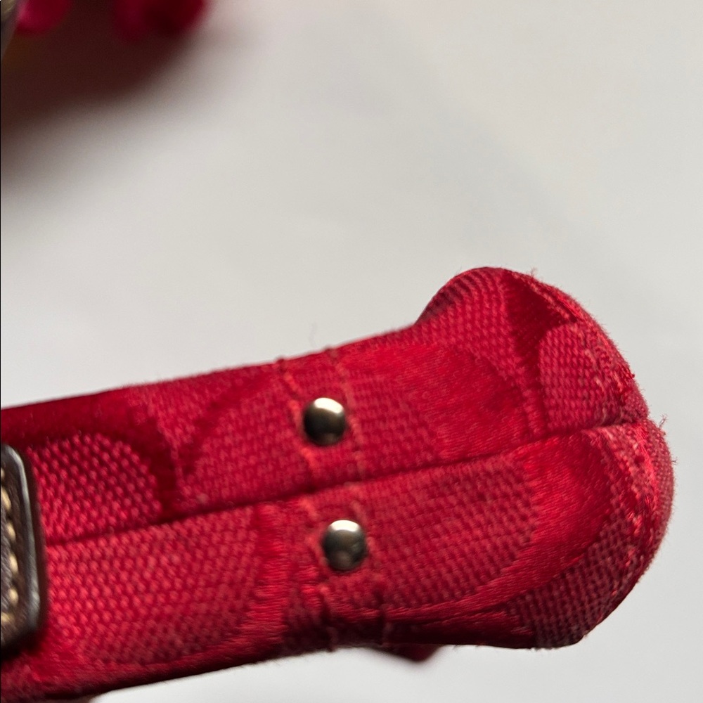 Coach Signature Mini Shoulder Bag Red MINI COACH RED SIGNATURE PURSE Y2K - Picture 7 of 17